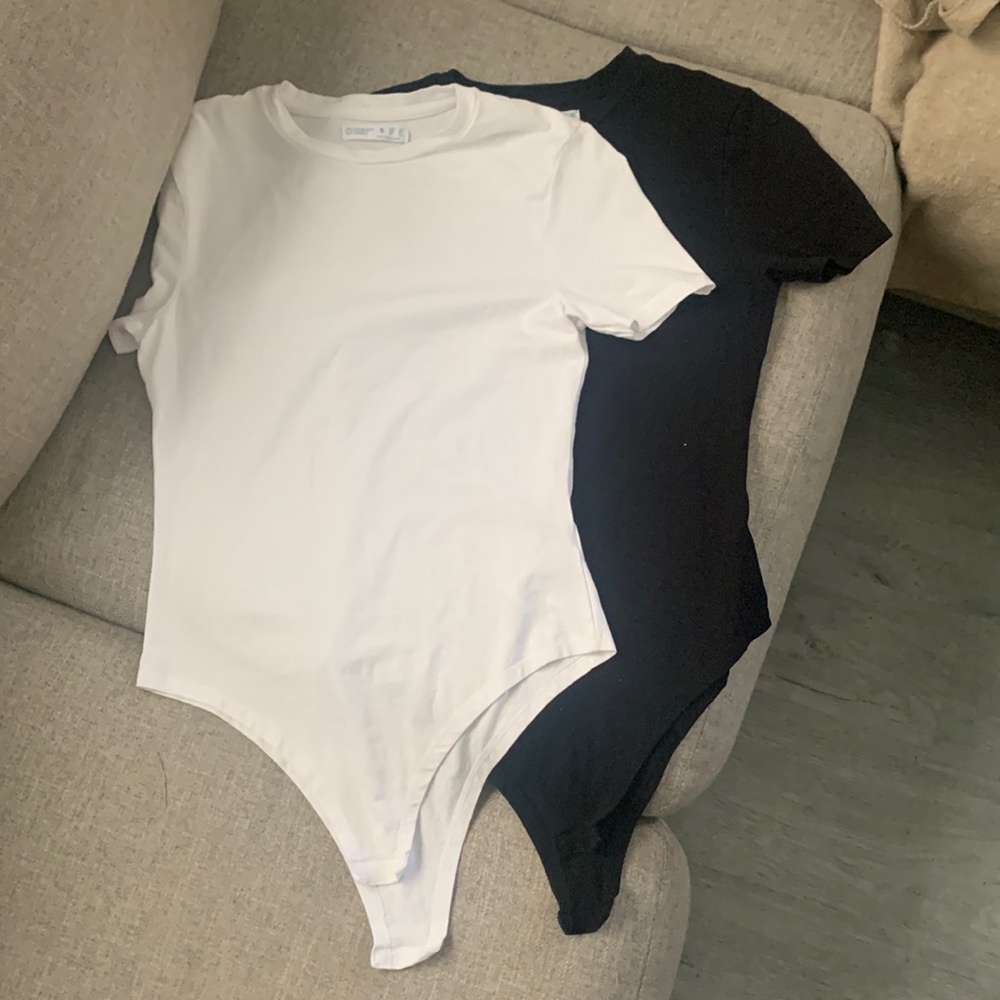 Black and white bodysuit set